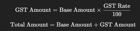 GST calculate formula 2