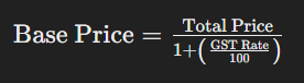 inclusive GST formula