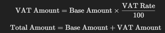 vat calculate formula 2